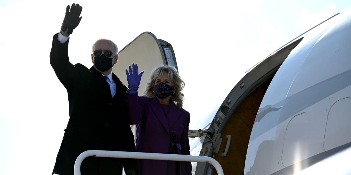 Look inside the private plane Biden flew to his inauguration