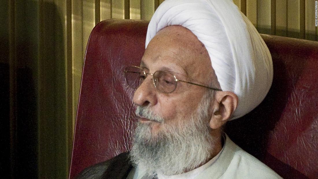 The death of an Iranian conservative cleric, according to state media